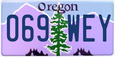 OR license plate 069WEY