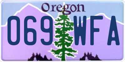 OR license plate 069WFA