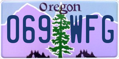 OR license plate 069WFG