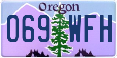 OR license plate 069WFH