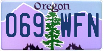 OR license plate 069WFN