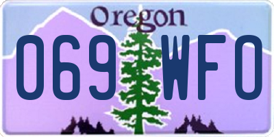 OR license plate 069WFO