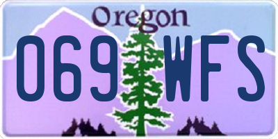 OR license plate 069WFS