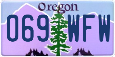 OR license plate 069WFW
