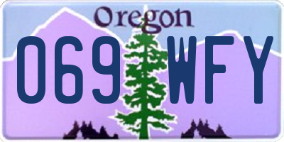 OR license plate 069WFY