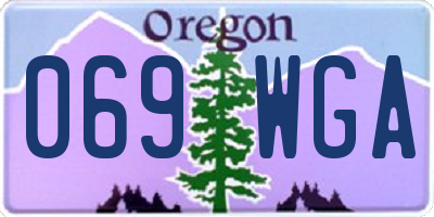 OR license plate 069WGA