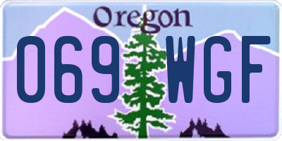 OR license plate 069WGF