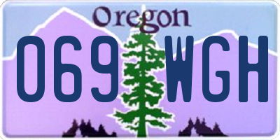 OR license plate 069WGH