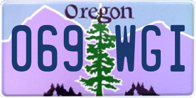 OR license plate 069WGI