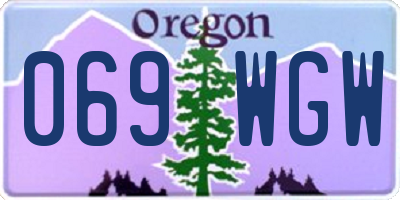 OR license plate 069WGW