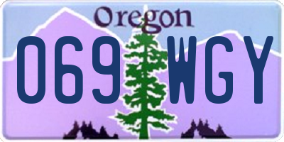 OR license plate 069WGY