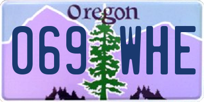 OR license plate 069WHE