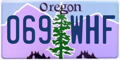 OR license plate 069WHF
