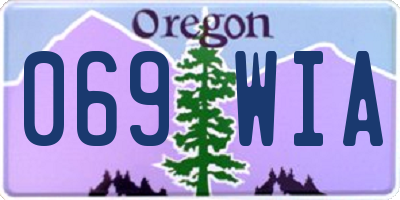 OR license plate 069WIA