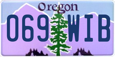 OR license plate 069WIB