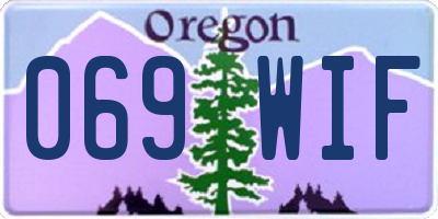 OR license plate 069WIF