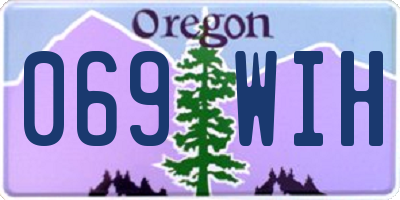 OR license plate 069WIH
