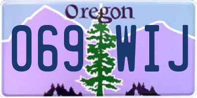 OR license plate 069WIJ