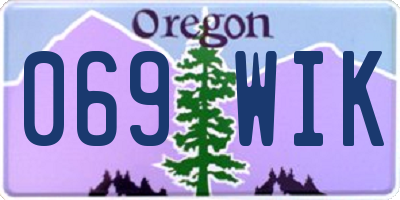 OR license plate 069WIK
