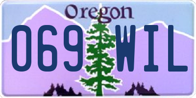 OR license plate 069WIL