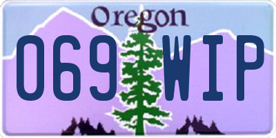 OR license plate 069WIP