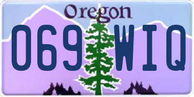 OR license plate 069WIQ