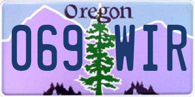 OR license plate 069WIR
