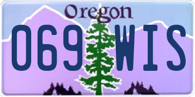 OR license plate 069WIS