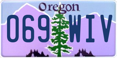 OR license plate 069WIV