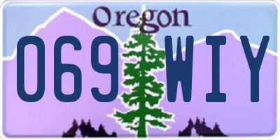 OR license plate 069WIY