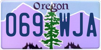 OR license plate 069WJA