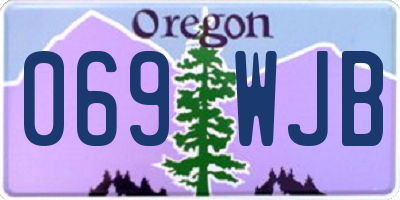 OR license plate 069WJB