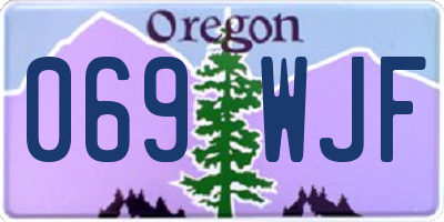OR license plate 069WJF
