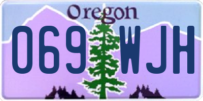 OR license plate 069WJH