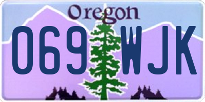 OR license plate 069WJK