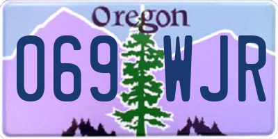 OR license plate 069WJR