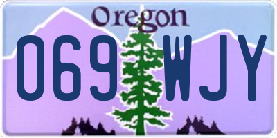 OR license plate 069WJY