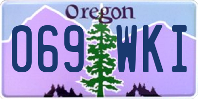 OR license plate 069WKI