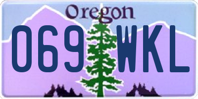 OR license plate 069WKL
