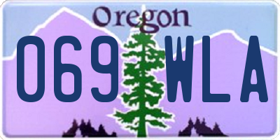 OR license plate 069WLA