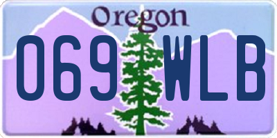 OR license plate 069WLB