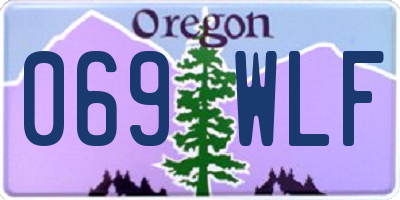 OR license plate 069WLF