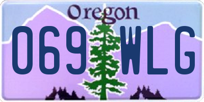 OR license plate 069WLG