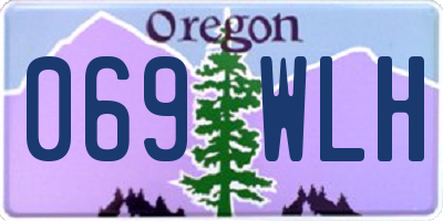 OR license plate 069WLH