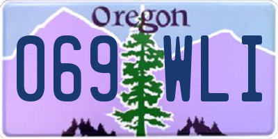 OR license plate 069WLI