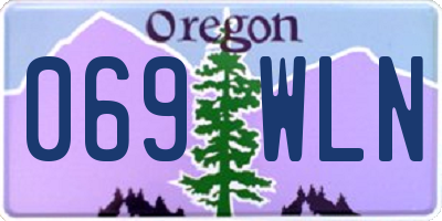 OR license plate 069WLN