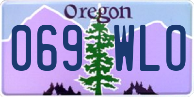 OR license plate 069WLO