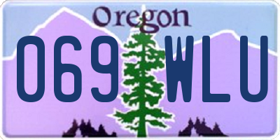 OR license plate 069WLU