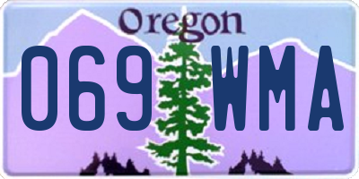 OR license plate 069WMA