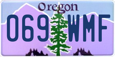 OR license plate 069WMF